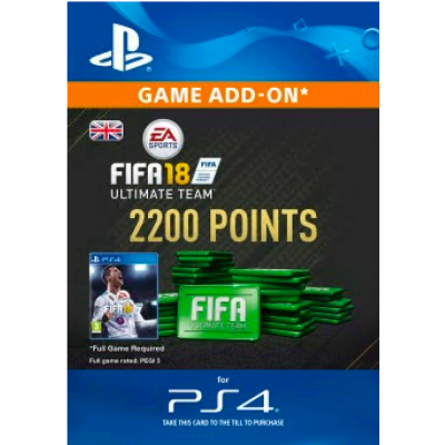 2200 FIFA 18 Points PS4 PSN Code - UK account