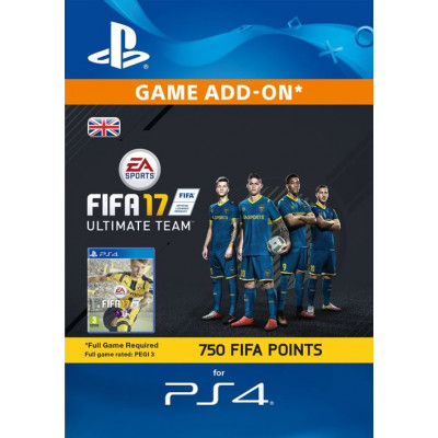 750 FIFA 17 Points PS4 PSN Code - UK account