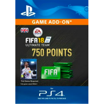 750 FIFA 18 Points PS4 PSN Code - UK account