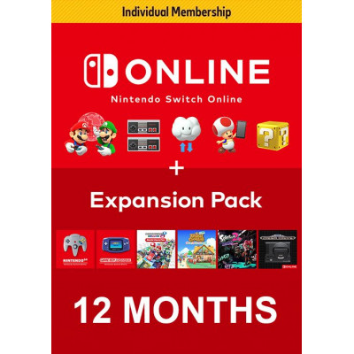 NINTENDO SWITCH ONLINE 12 MONTH MEMBERSHIP PLUS EXPANSION PACK SWITCH (Europe & UK)