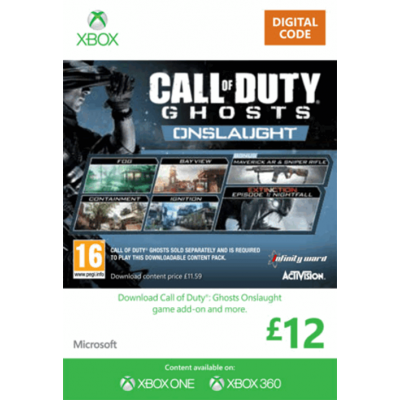 Xbox Live 12 GBP Gift Card: Call of Duty Ghosts Onslaught (Xbox 360)
