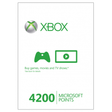 Xbox Live 4200 Microsoft Points Xbox 360 [Xbox Live  Xbox 360]