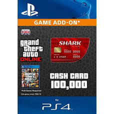 Grand Theft Auto Online GTA V 5) Red Shark Cash Card PS4 (UK [PlayStation Network  GTA V 5) Red Shark Cash Card PS4 (UK]