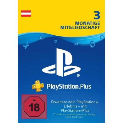 PlayStation Plus (PS+) - 3 Month Subscription (Austria)