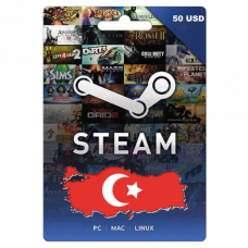 Steam Wallet 50$ USD Gift Card (Turkey)
